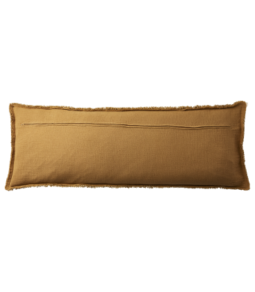 Housse de coussin moutarde 110 cm