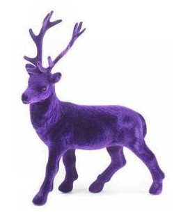 Grand cerfs en mousse debout 80 cm - Ornement