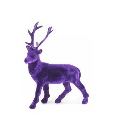 Grand cerfs en mousse debout 80 cm - Ornement