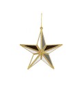 Mirror and gold Christmas star - Christmas decoration