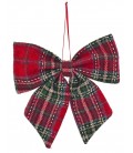 Decorative tartan bow to hang - Handmade