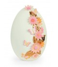 White egg with flower detail - Easter decoration