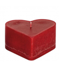 Red heart candle 6 x13 cm - set of 2 candles