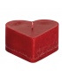 Red heart candle 6 x13 cm - set of 2 candles