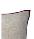 Housse de coussin nature et rouge 50x50 cm