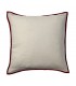 Housse de coussin nature et rouge 50x50 cm