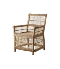 Rattan and bamboo armchair