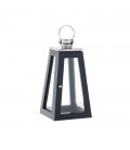 Black wooden pyramid lantern