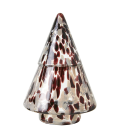 Boite en verre sapin de noel H20 cm