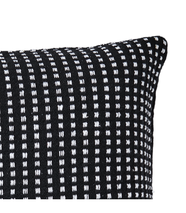 Housse de coussin noir et blanc - Lot de 4 pièces