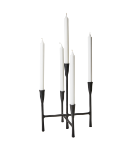 Retro chic black metal candlestick - Scandinavian style