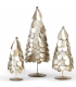 Set de 3 arbres de Noël - Argent doré craquelé