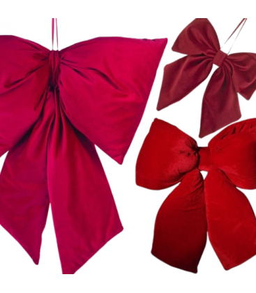 Large velvet bow - Christmas decoration