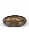 RIBBED METAL BOWL SET