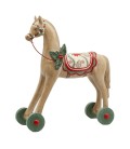 Cheval vintage avec roues - Décoration de noel