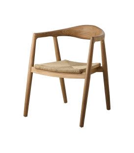 RIVA natural teak and rope armchair