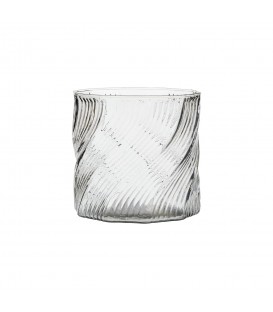 Twist Tealight Holder 14x14 cm in Transparent Glass