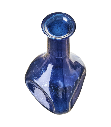 Mini Vase en Verre Soufflé Bouche - Bleu