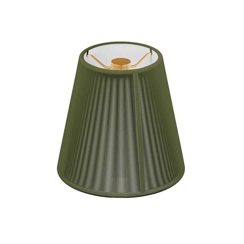Abat-jour Empire coton tissé couleur verte - dimension 14 cm