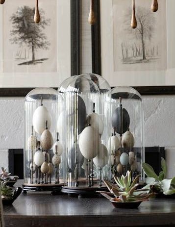 Vase et cloche en verre