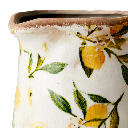 Carafe en grès - Motif citron - LEMONA