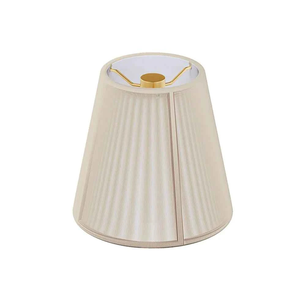 Abat-jour Empire coton tissé – Ivoire (14 cm)