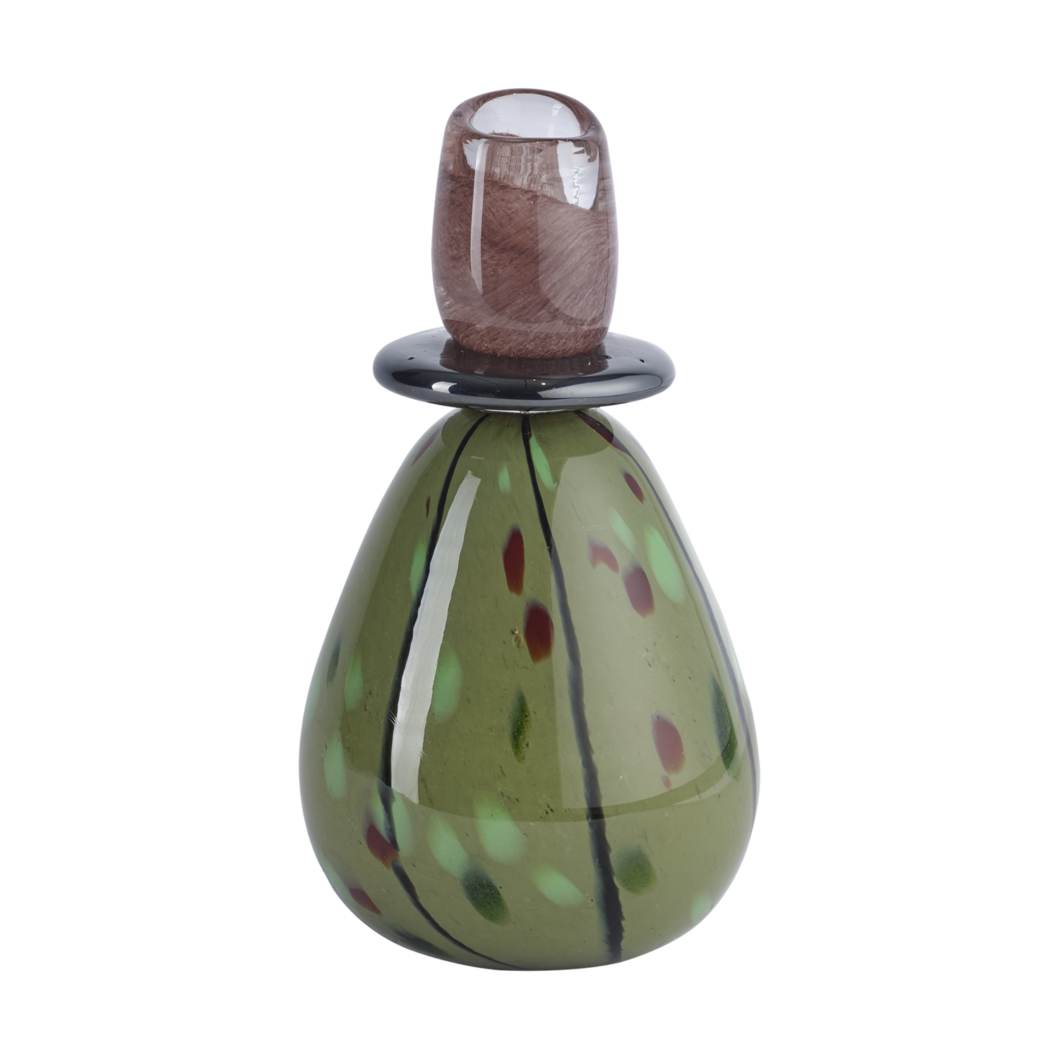 Bougeoir en verre teinté – Lot de 2