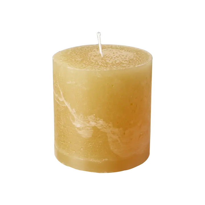 Bougie 10 cm cylindrique artisanales - 10x10 cm - Lot de 4