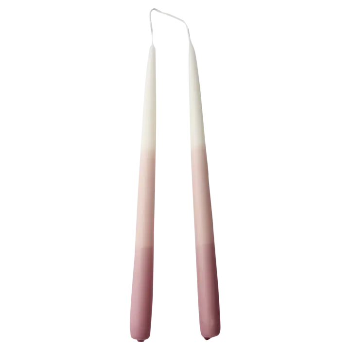 Bougie chandelier Rose poudré – Fabriquée en Suède