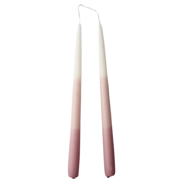 Bougie chandelier Rose poudré – Fabriquée en Suède - Koddel.com