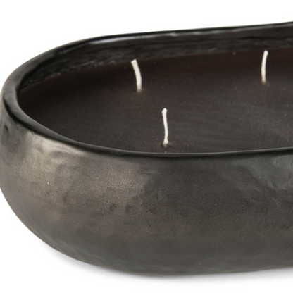 Set de bols bougies d'intérieur martelés, noir profond - Obsura