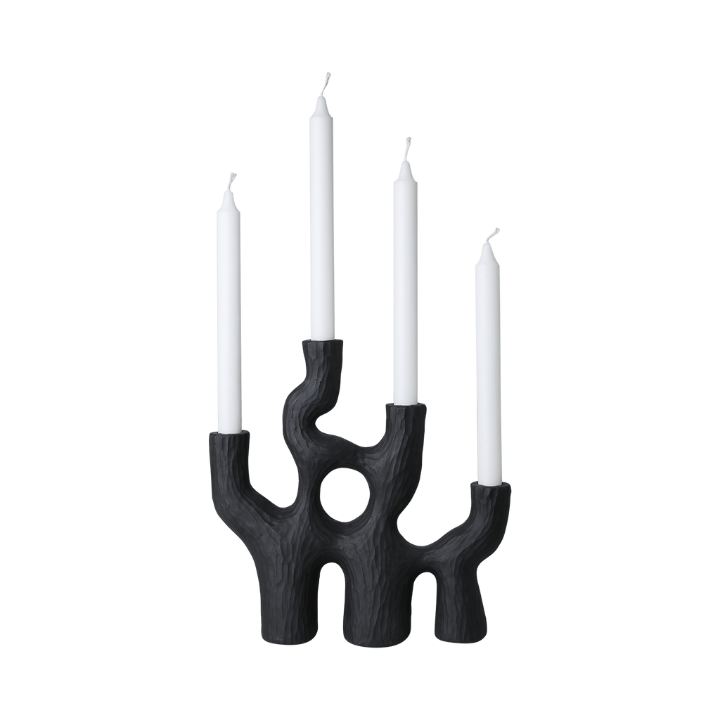 Chandelier en béton à 5 branches couleur noir - Koddel.com