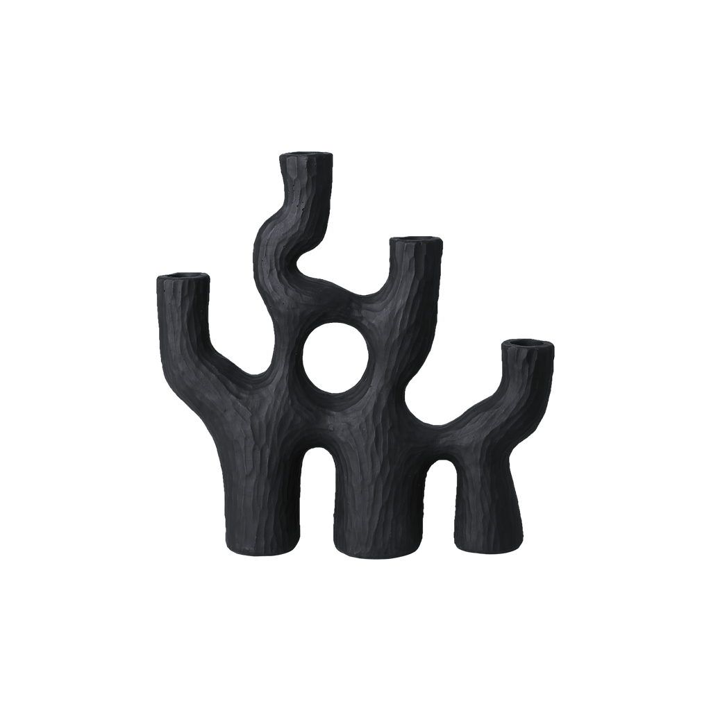 Chandelier en béton à 5 branches couleur noir - Koddel.com