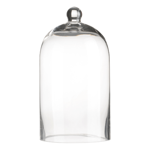 Cloche en verre 12,7x19 cm avec poignée - Koddel.com