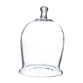 Cloche à gâteau en verre soufflé avec poignée - 13xH30 cm - Set de 2 pièces - Koddel.com