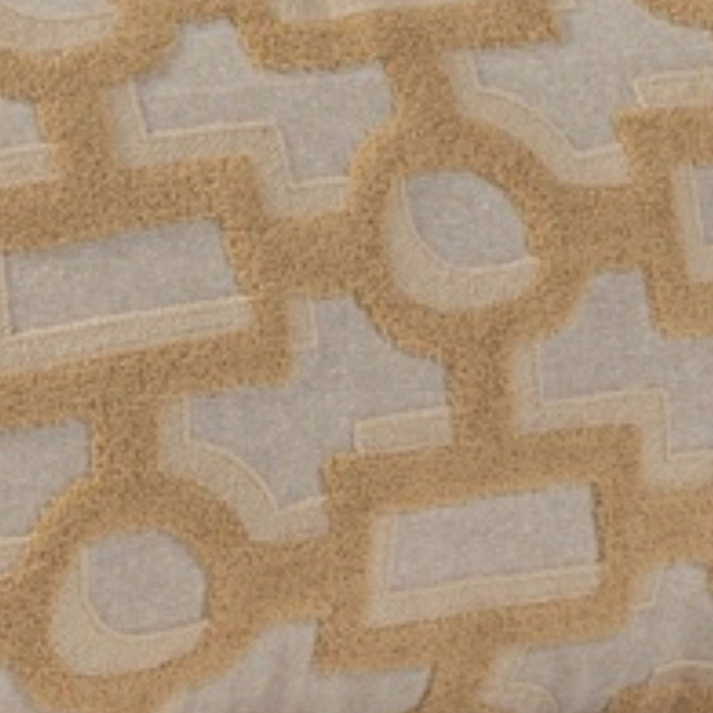 Coussin rectangulaire brodé coton, lin & laine - Ligne Ocre Automnal (60 x 40 cm)