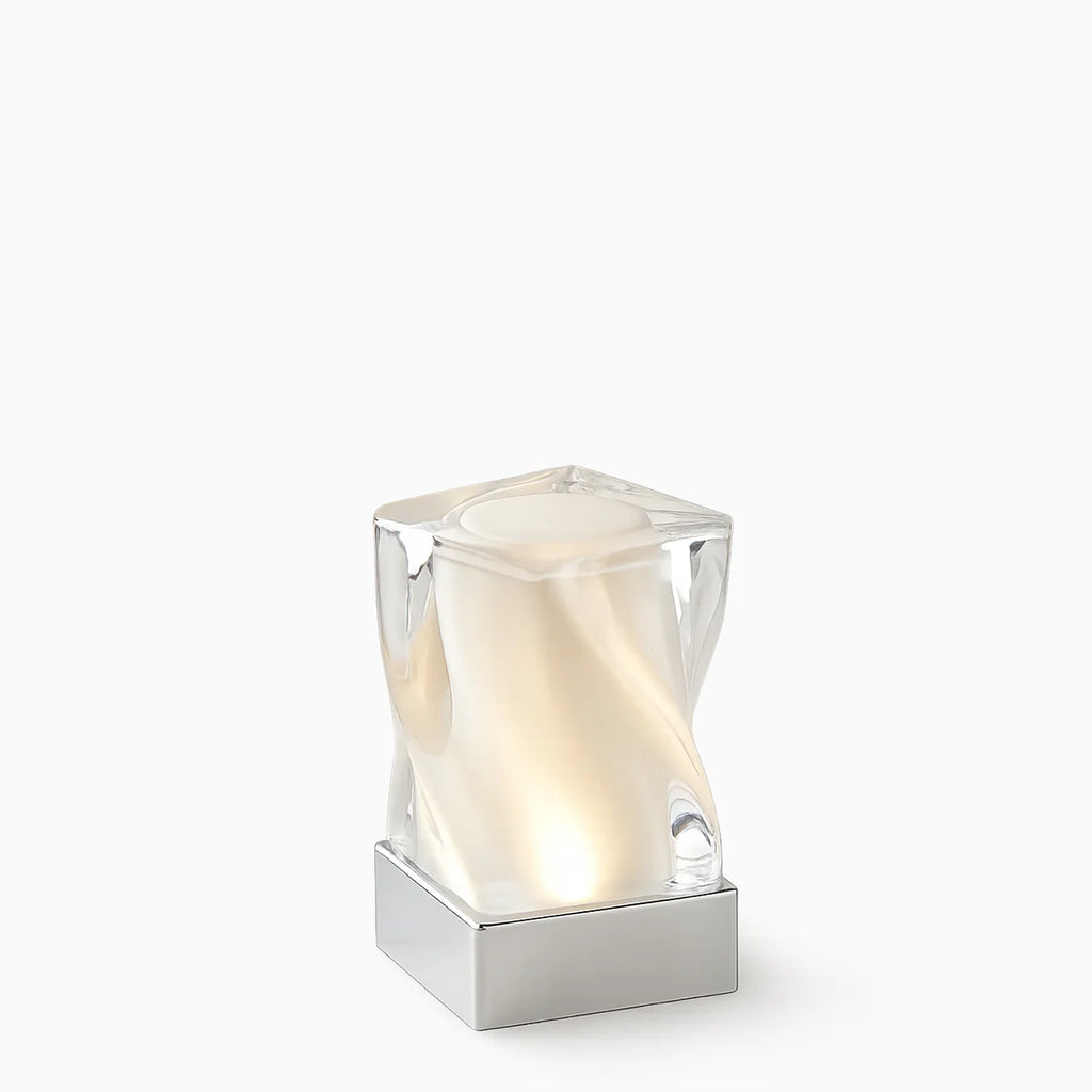 Lampe de table sans fil sculpturale - Modèle Curve (Finition verre)