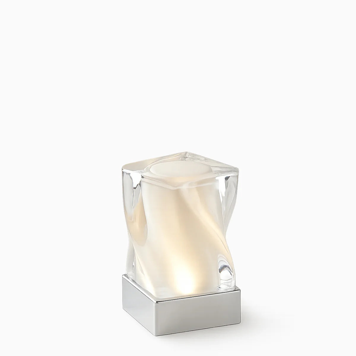 Lampe de table sans fil sculpturale - Modèle Curve (Finition verre)