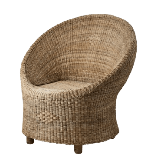 Chaise artisanale en rotin naturel & gommier bleu - Koddel.com
