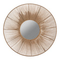Grand miroir rond artisanal