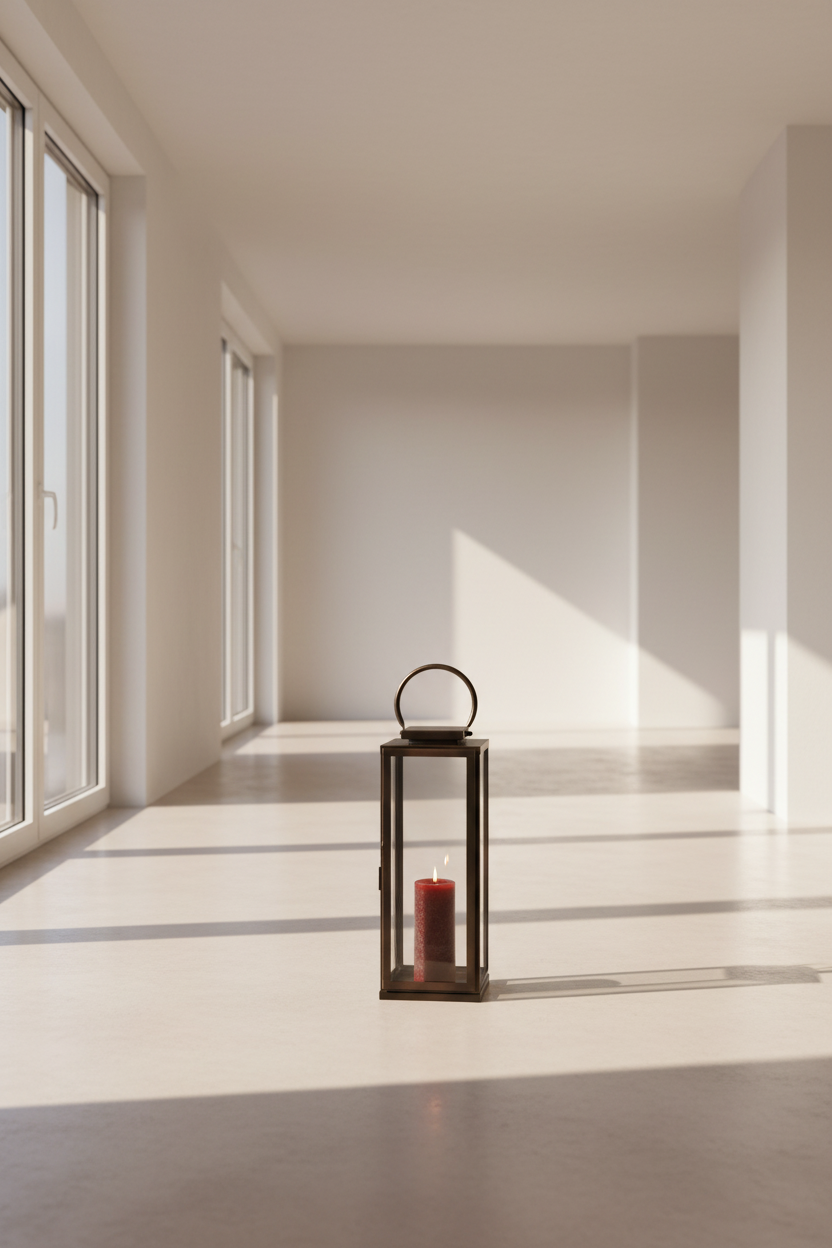 Grande lanterne en acier inoxydable