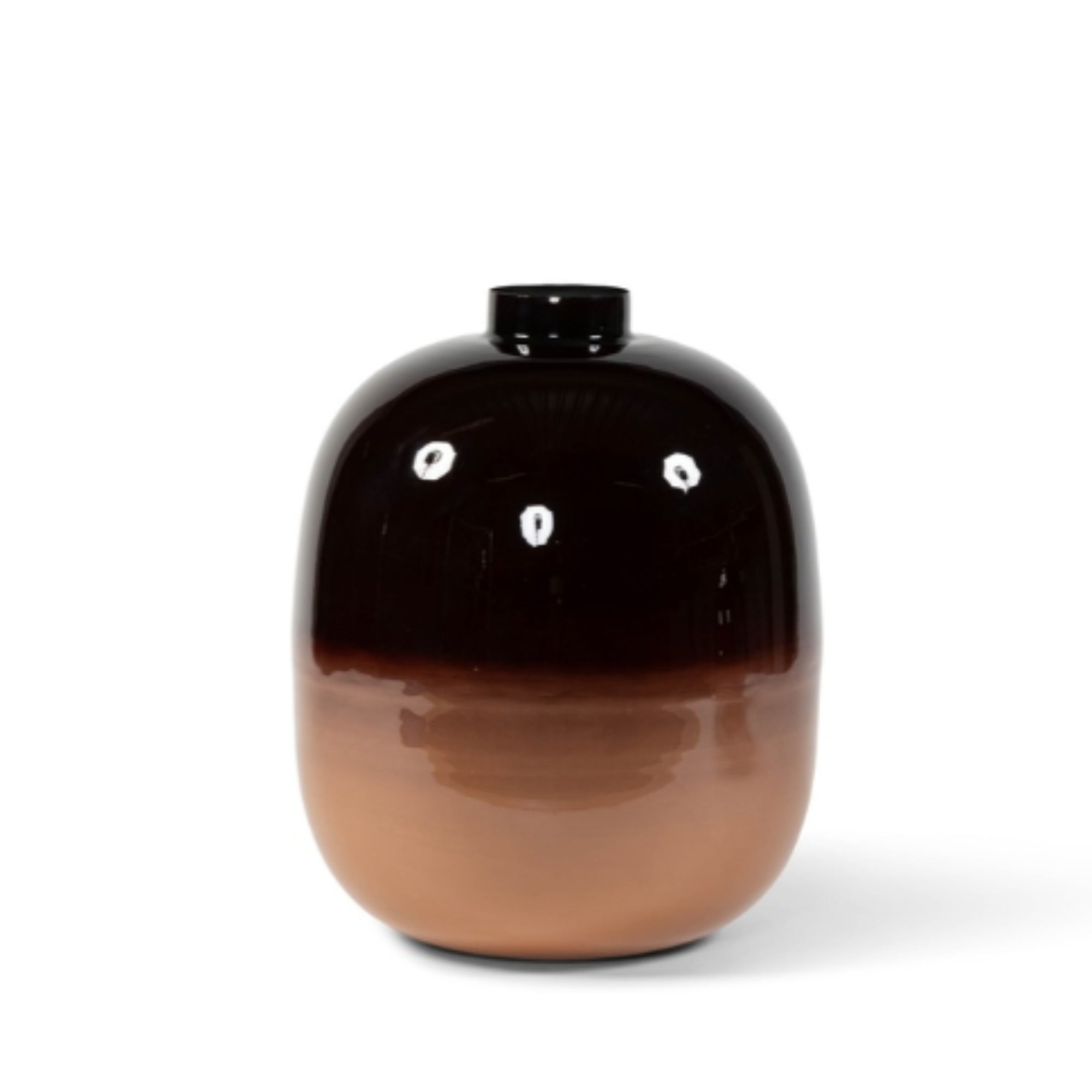 Grand vase moderne bicolore émaillé - BURGUNDY (40 x H50 cm)