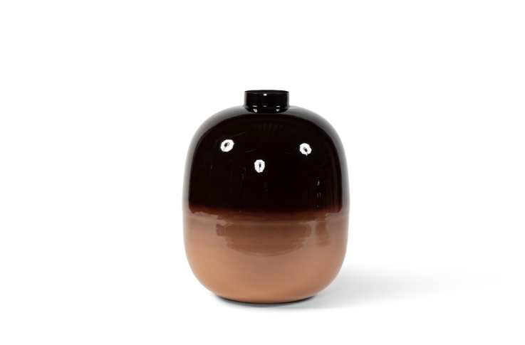 Grand vase moderne bicolore émaillé - BURGUNDY (40 x H50 cm)