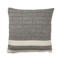 Housse de coussin carrée coton recyclé noir et ivoire 50x50 cm - Graphique & Écoresponsable ( lot de 4 pièces)