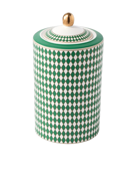 Porcelaine verte & or mat - Chess Jar High - En précommande - Koddel.com