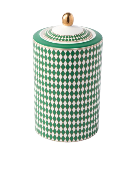 Porcelaine verte & or mat - Chess Jar High - En précommande
