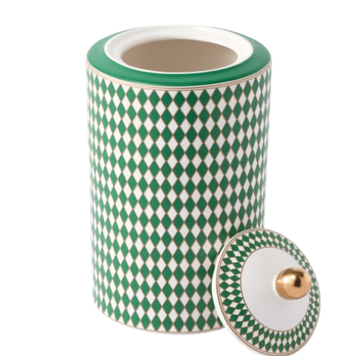 Porcelaine verte & or mat - Chess Jar High - En précommande - Koddel.com