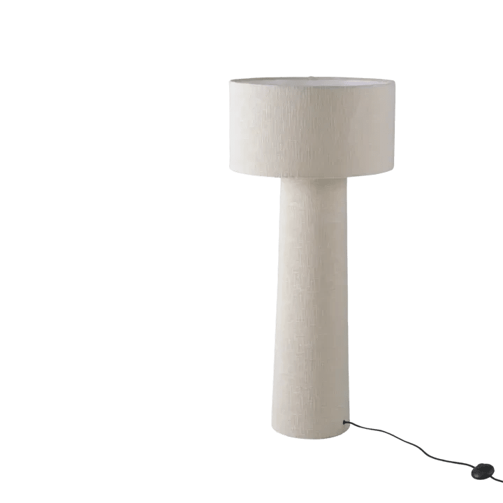 Lampadaire en tissu ivoire Aurora H115 cm - Koddel.com