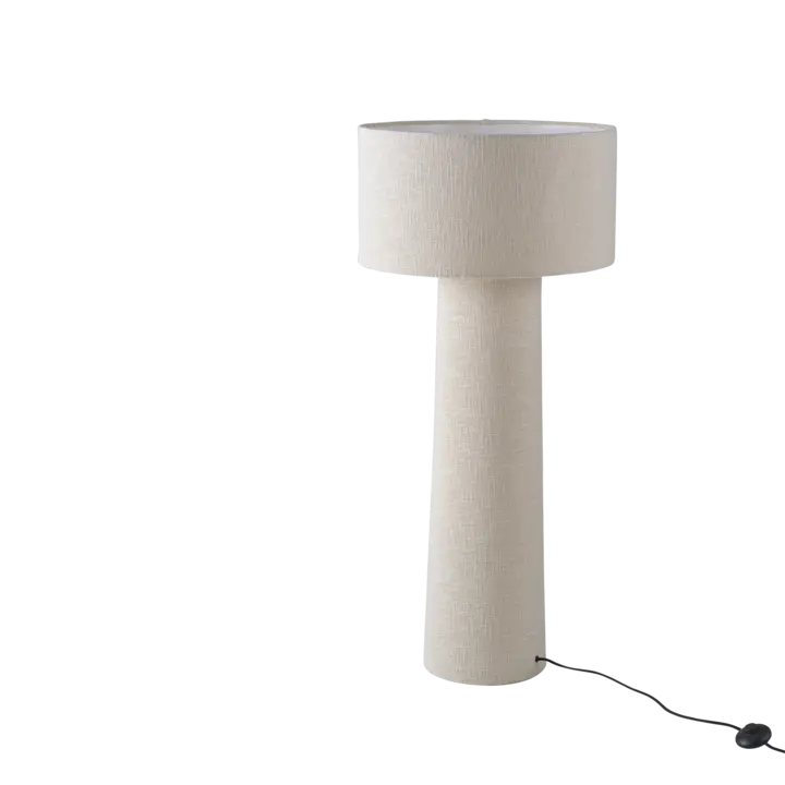 Lampadaire en tissu ivoire Aurora H115 cm