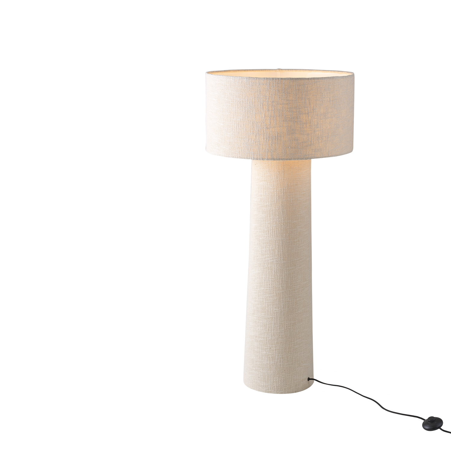 Lampadaire en tissu ivoire Aurora H115 cm